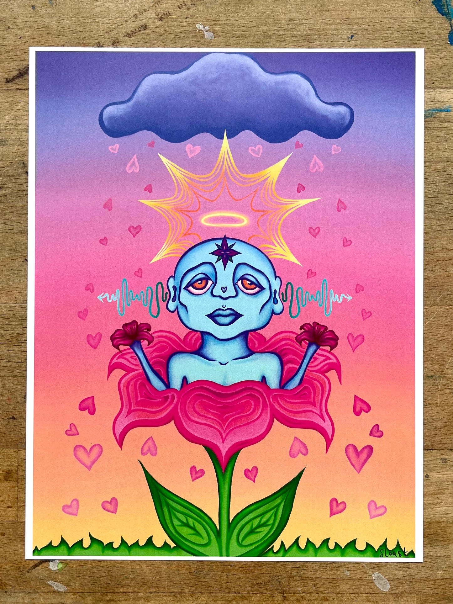 "Blooming" print